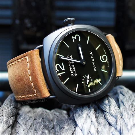 black stainless panerai watch|panerai black seal ceramic.